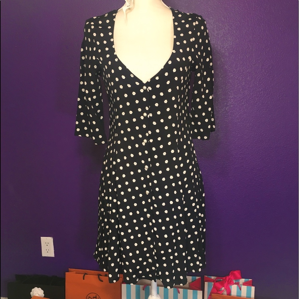 For love and lemons polka dot long sleeve dress